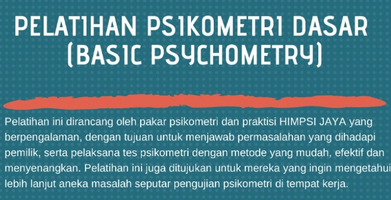 Pelatihan Psikometri Maret 2019